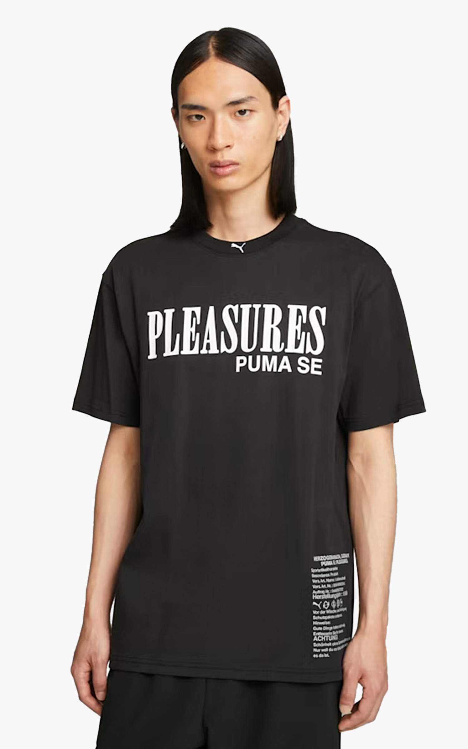 Puma x PLEASURES Typo Tee Puma Black | Cultizm