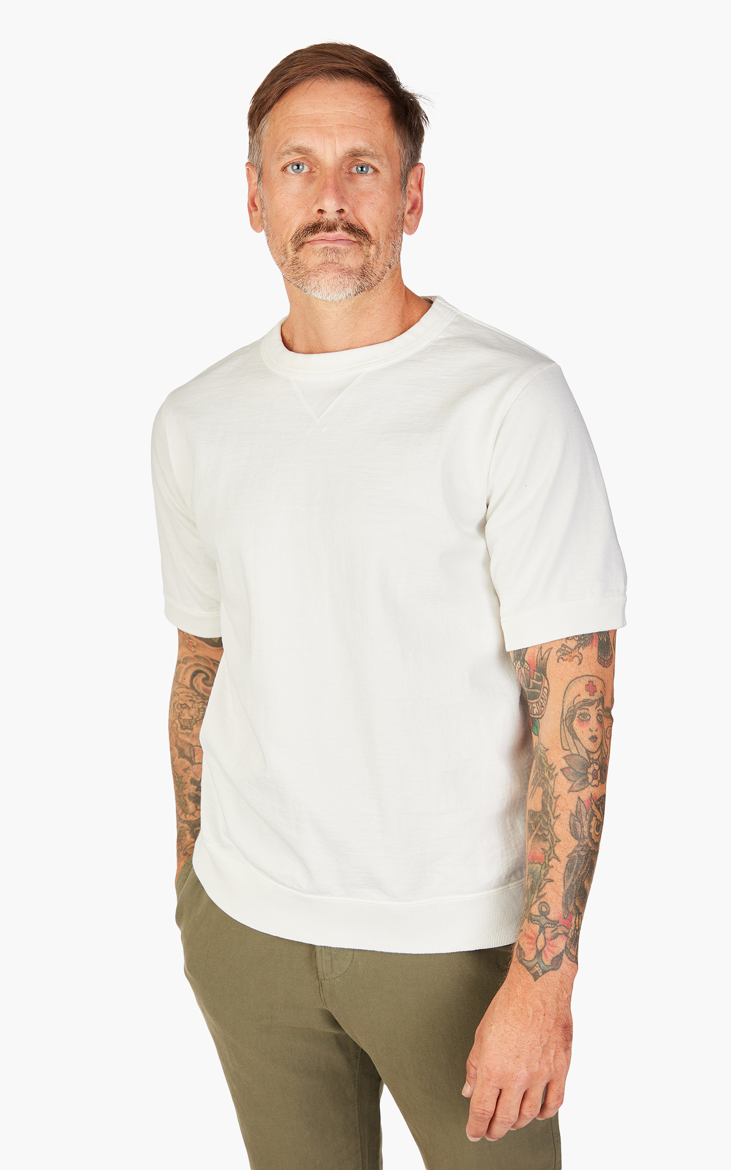 Jackman Dotsume Rib T-Shirt Off White | Cultizm