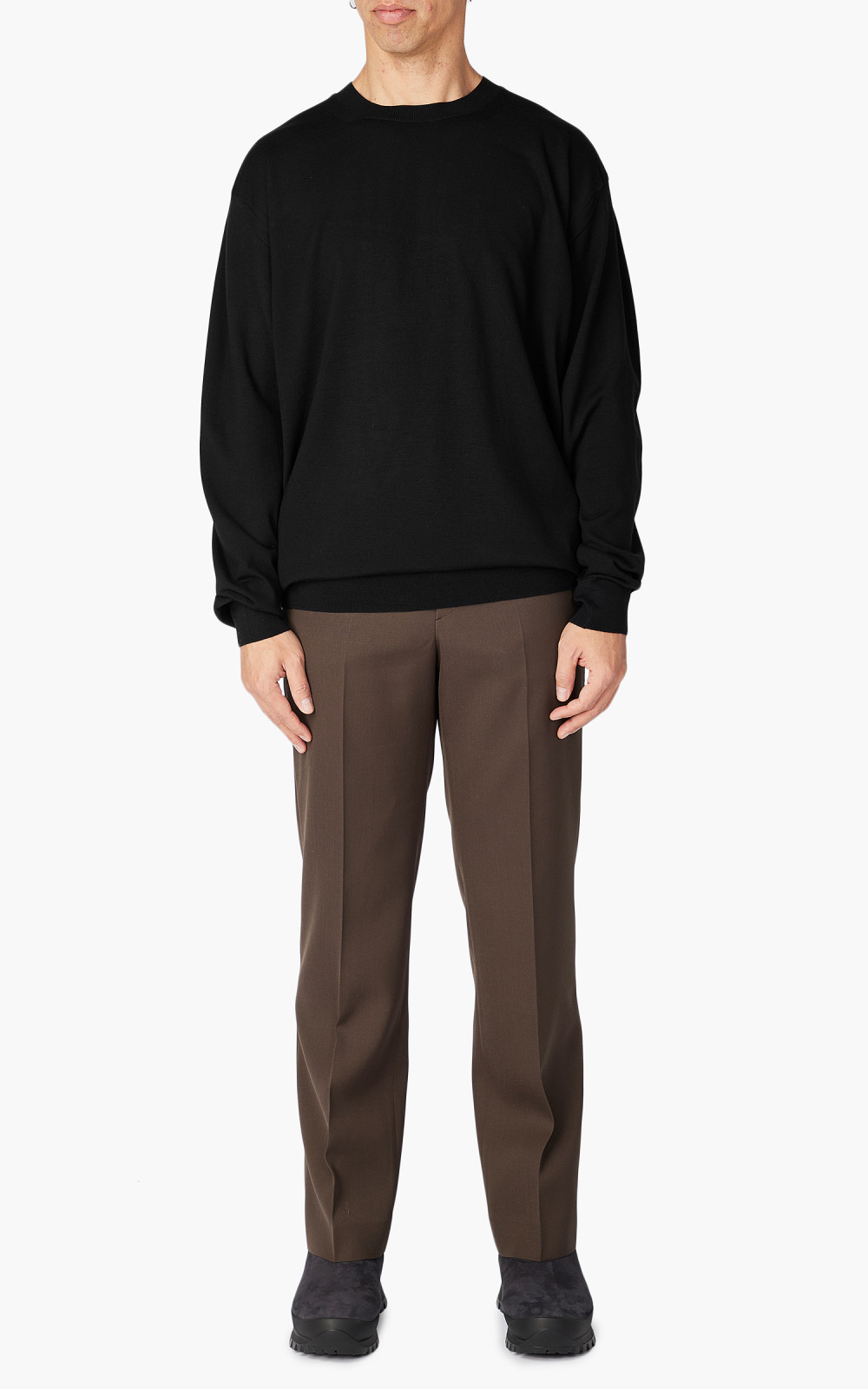 Auralee Super High Gauge Wool Knit Pullover Black | Cultizm