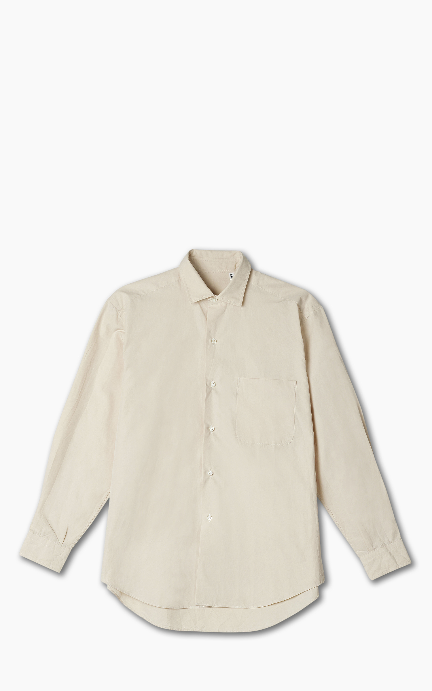 Kaptain Sunshine Cotton Semi Spread Collar Shirt Sand | Cultizm