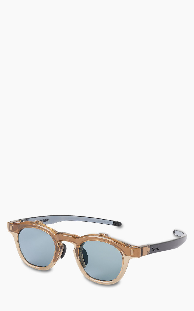 Kaptain Sunshine x Eyevol La Grande Plage Sunglasse Matte Brown x Blue |  Cultizm