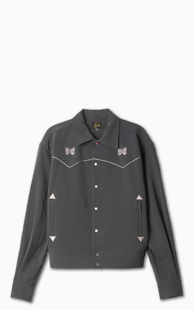 Needles Piping Cowboy Jacket Pe/Pu Double Cloth Charcoal | Cultizm