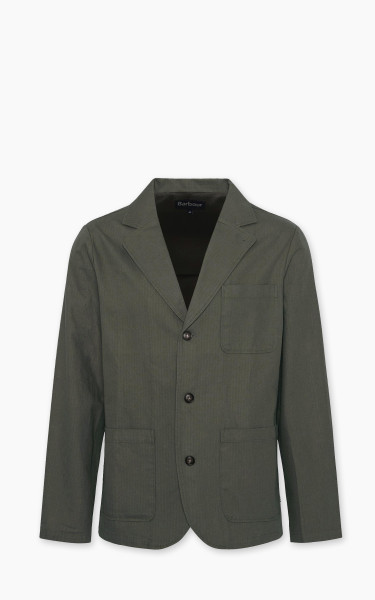 Barbour Bayview Herringbone Jacket Uniform Green