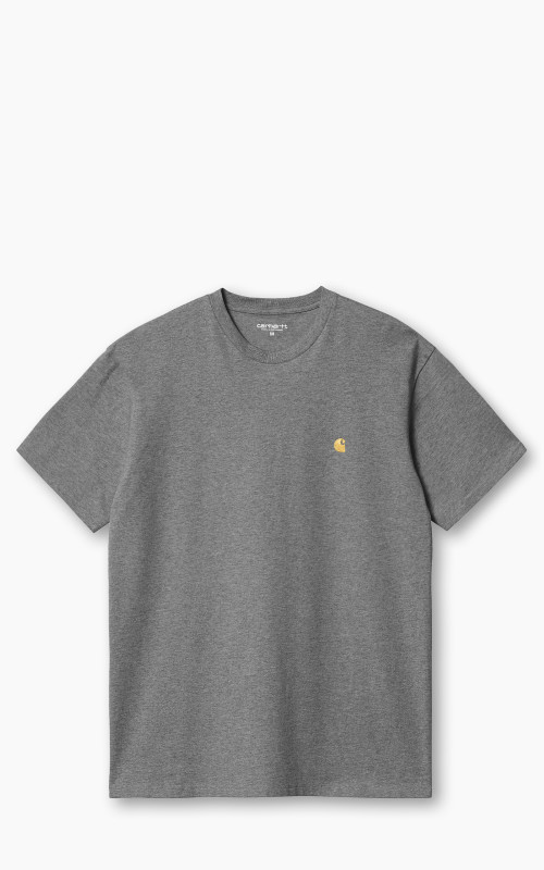 Carhartt WIP S/S Chase T-Shirt Dark Grey Heather/Gold