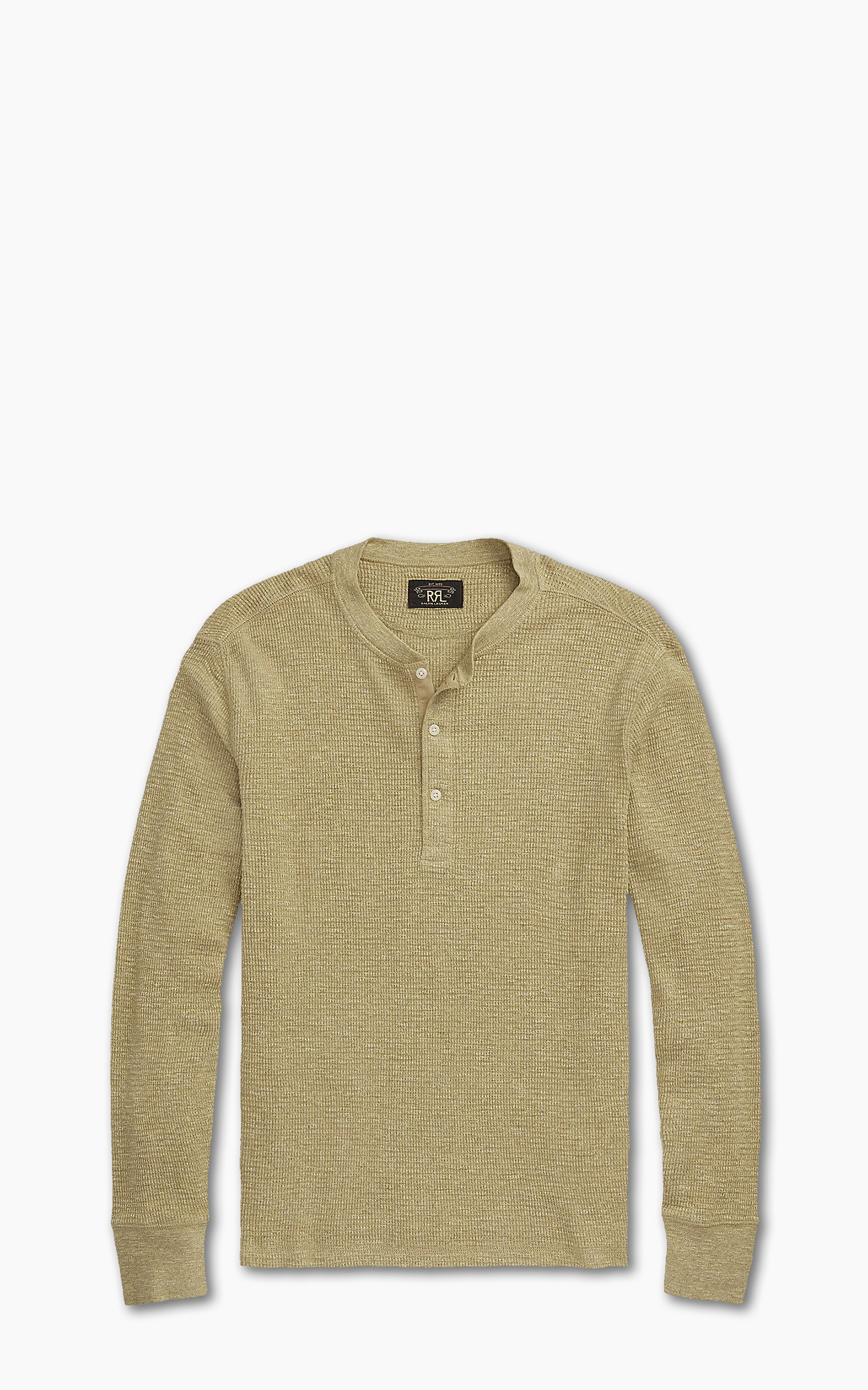 RRL By Ralph Lauren Waffle-Knit Henley Shirt - 782911455001