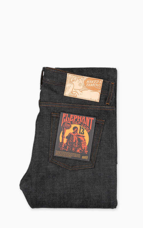 Naked & Famous Denim Weird Guy Elephant 13 Red Core 21oz