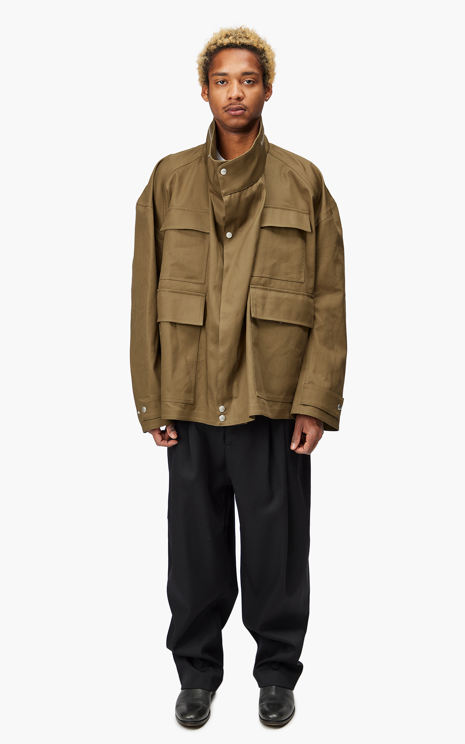 Hed Mayner Waterproof Cropped Parka Olive | Cultizm