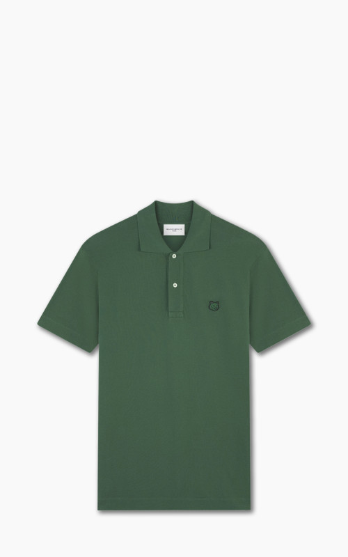 Bold Fox Head Patch Comfort Polo Bottle Green