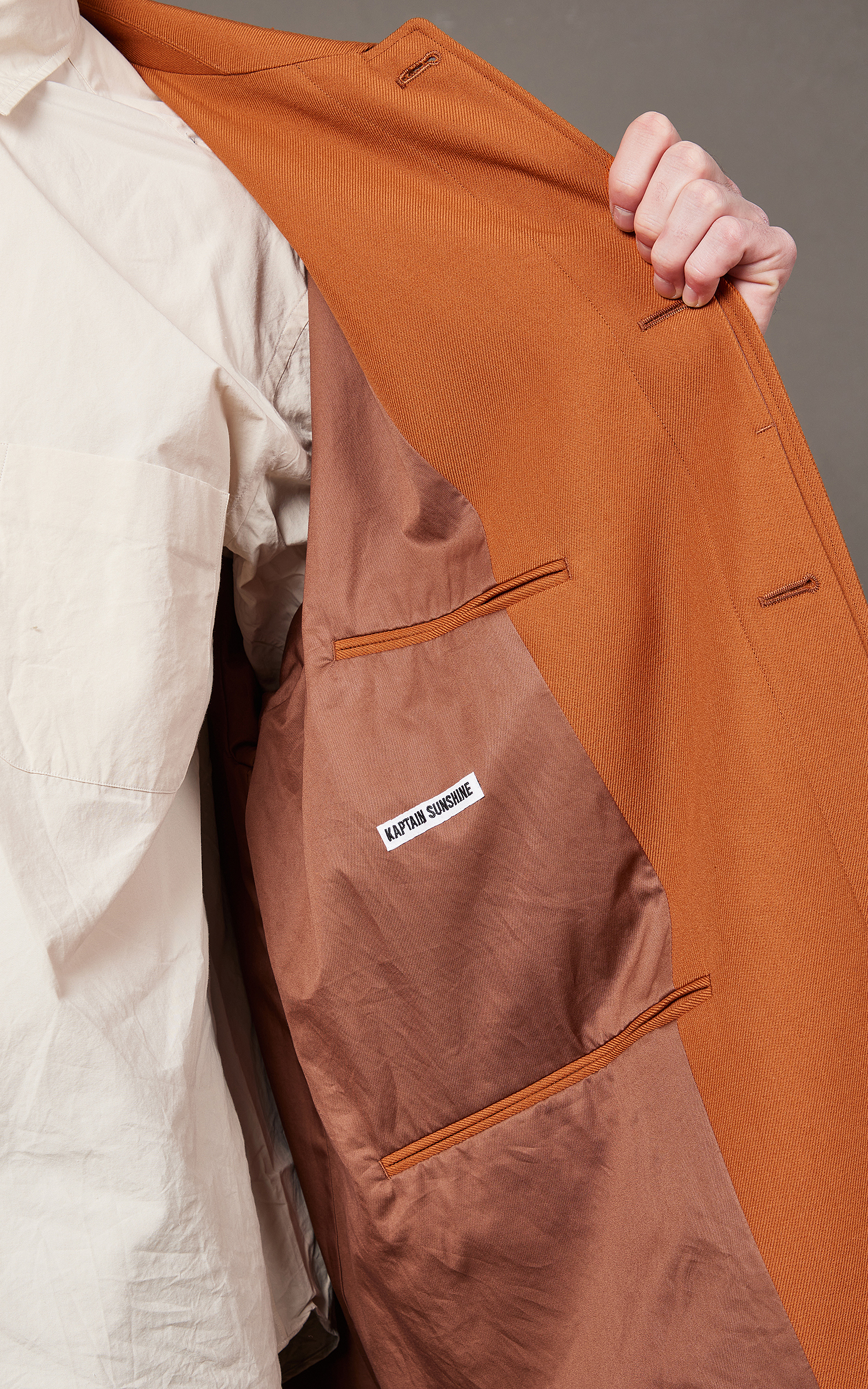 Kaptain Sunshine Walker Coat Dull Orange | Cultizm