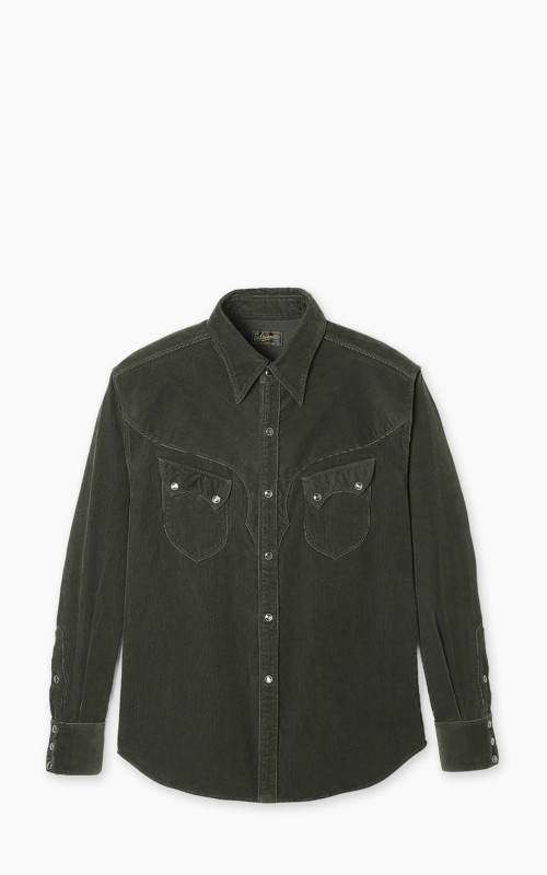 Stevenson Overall Co. Cody Corduroy Shirt Dark Olive