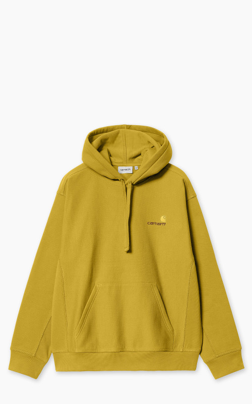 Carhartt WIP Hooded American Script Sweatshirt Golden Olive