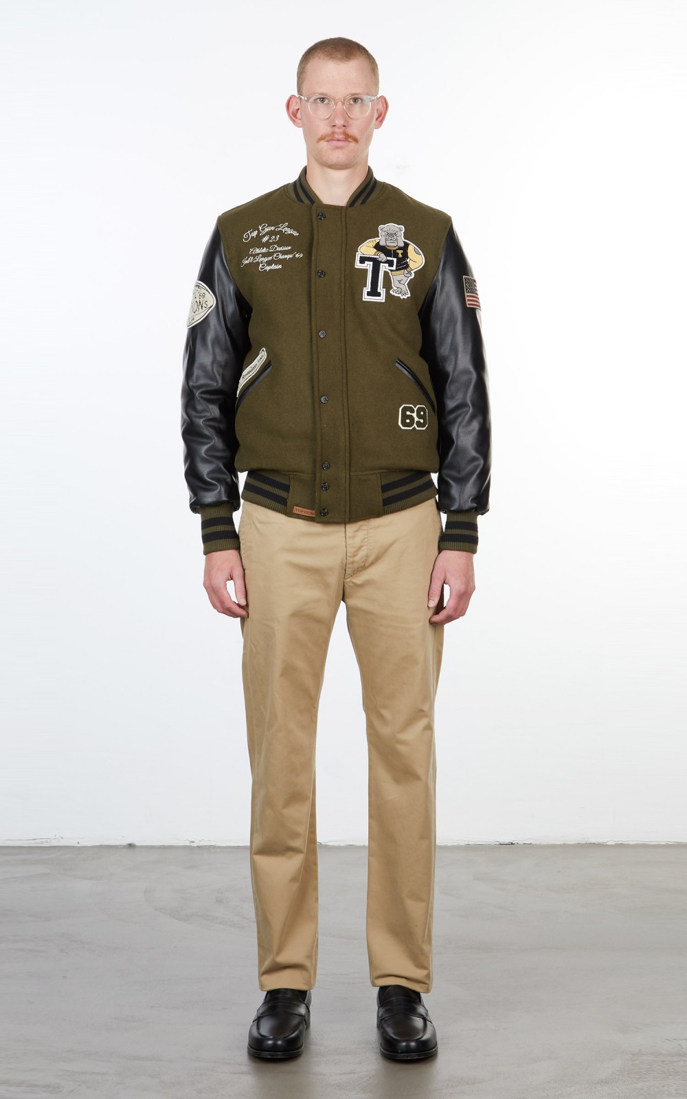 Military Surplus Varsity Jacket Olive | Cultizm