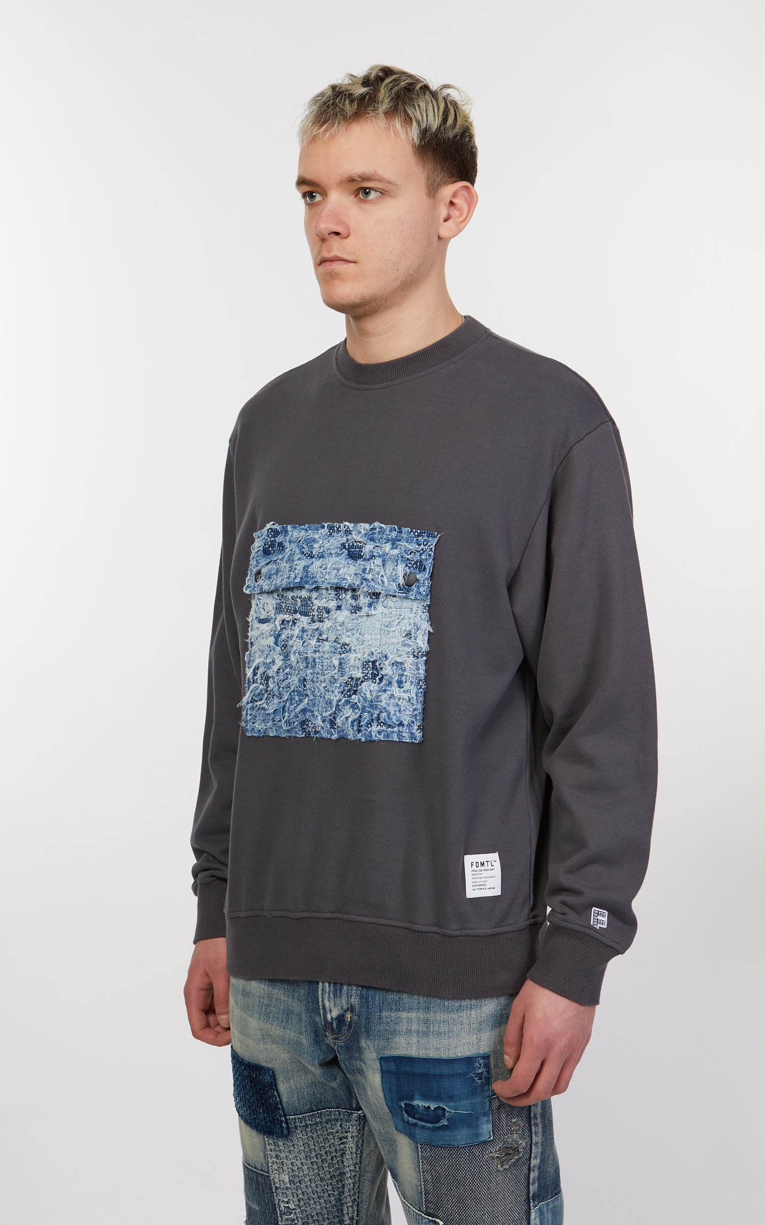 Big Pocket Sweat Shirt Charcoal