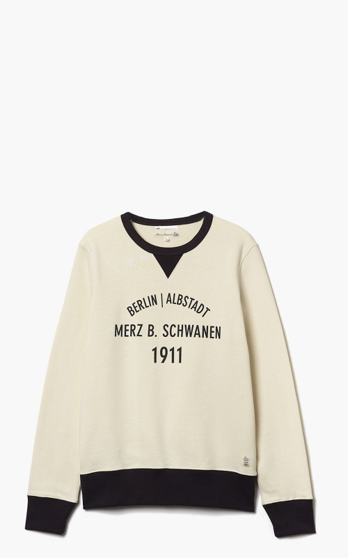 Merz b. Schwanen TR348BA Sweatshirt Oat/Charcoal