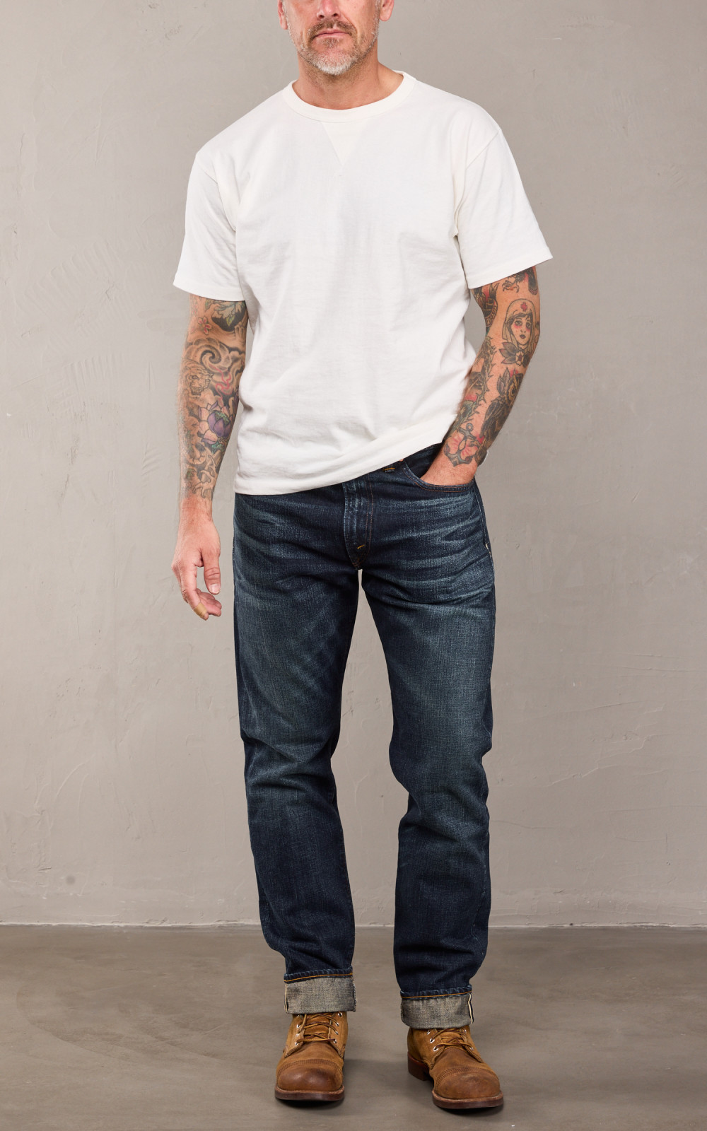 RRL High Slim Selvedge Jean Bayview Wash Cultizm