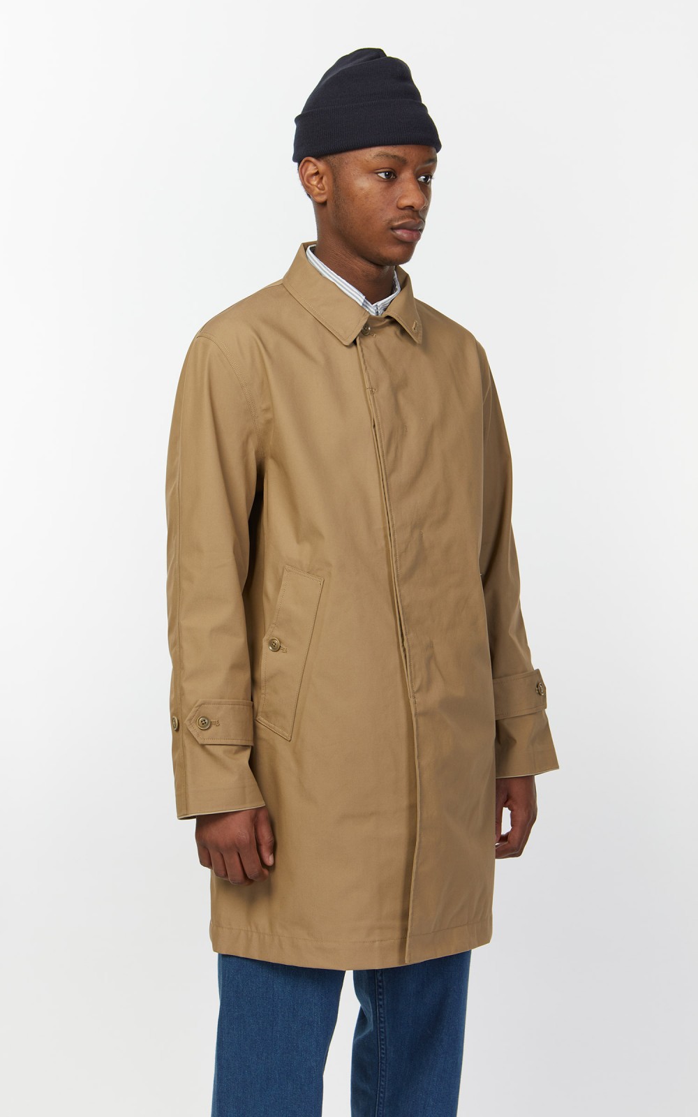 Nanamica GORE-TEX Soutien Collar Coat Beige | Cultizm