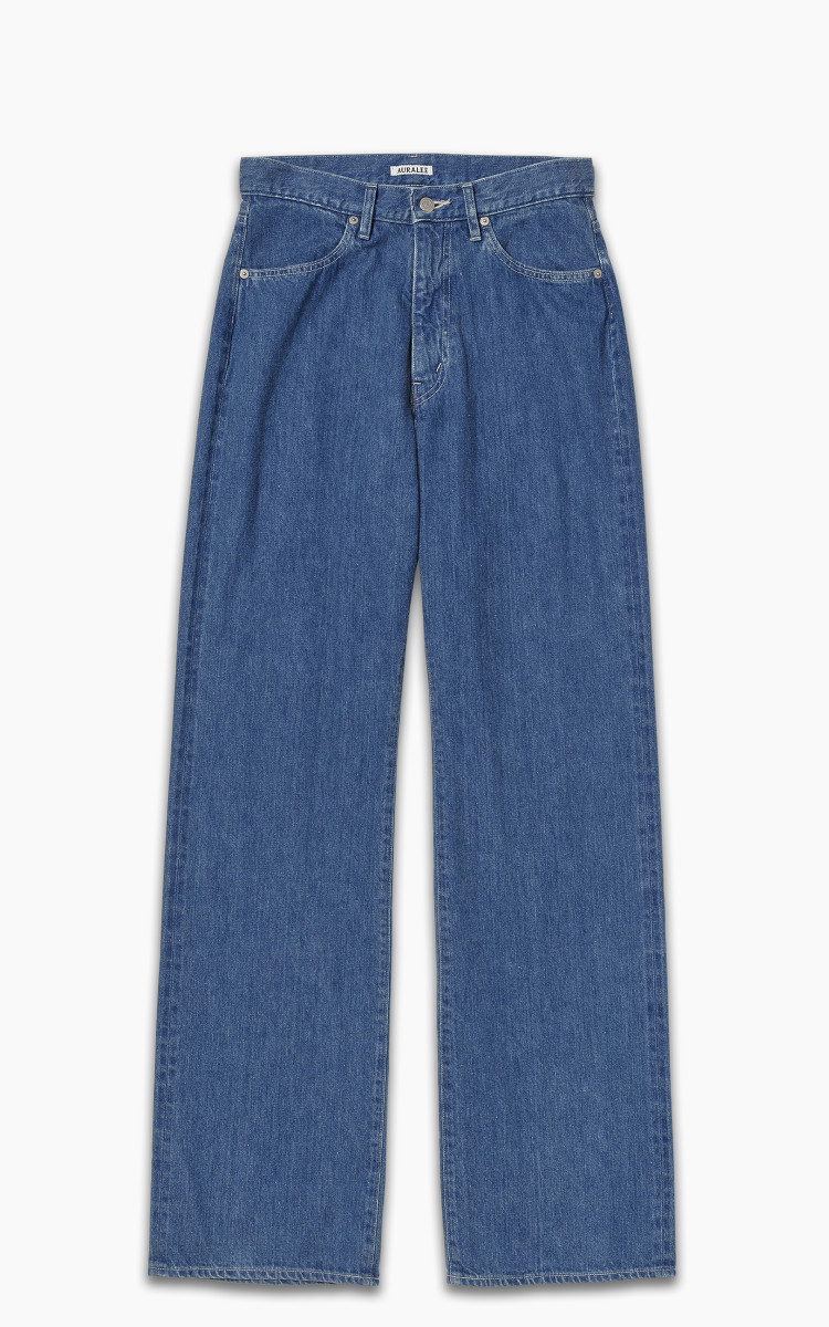 Auralee W Selvedge Light Denim Pants Light Indigo | Cultizm