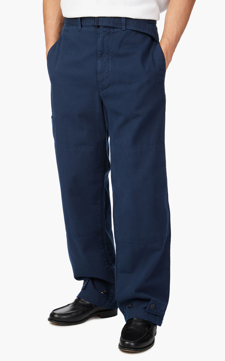 Lemaire Military Pants Garment Dyed Denim Midnight Ink | Cultizm