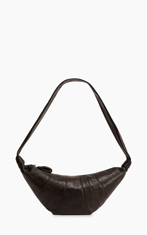 Lemaire Medium Croissant Bag Soft Nappa Leather Dark Chocolate