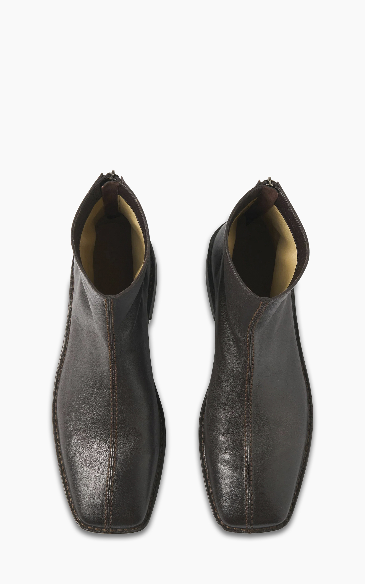 Lemaire Piped Zipped Boots Soft Leather Mushroom | Cultizm