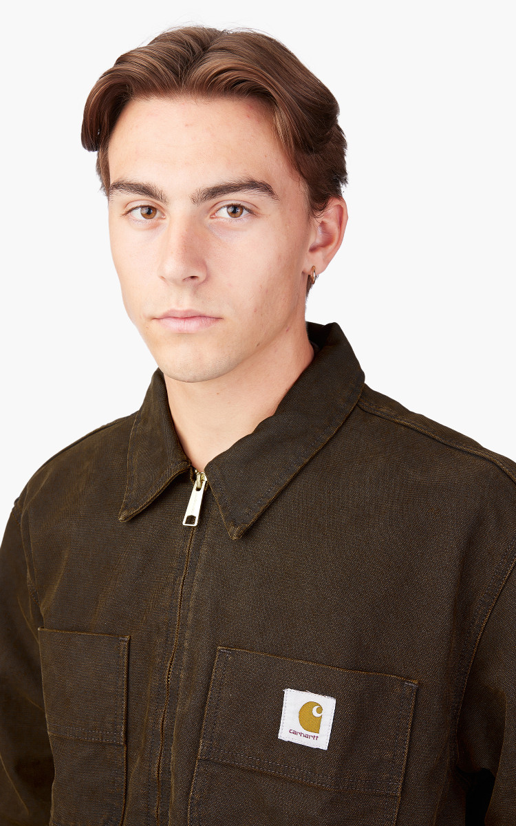 Carhartt WIP Garen Shirt Jac Black/Deep H Brown Stone Washed | Cultizm