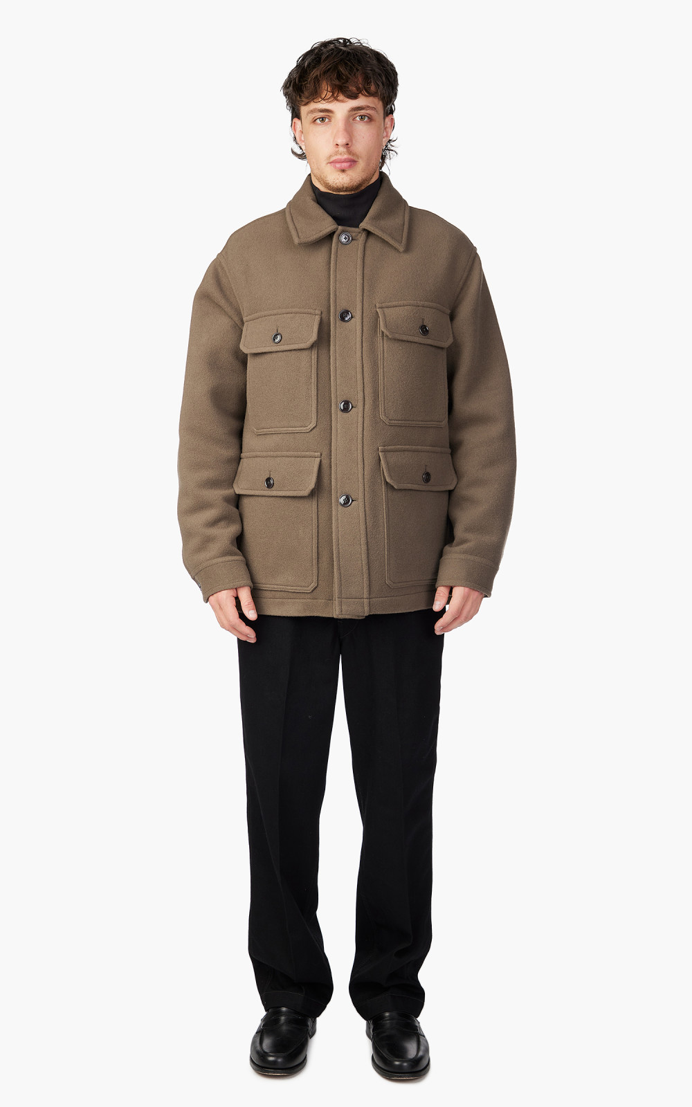 Lemaire Hunting Jacket Wool Dark Squirrel | Cultizm