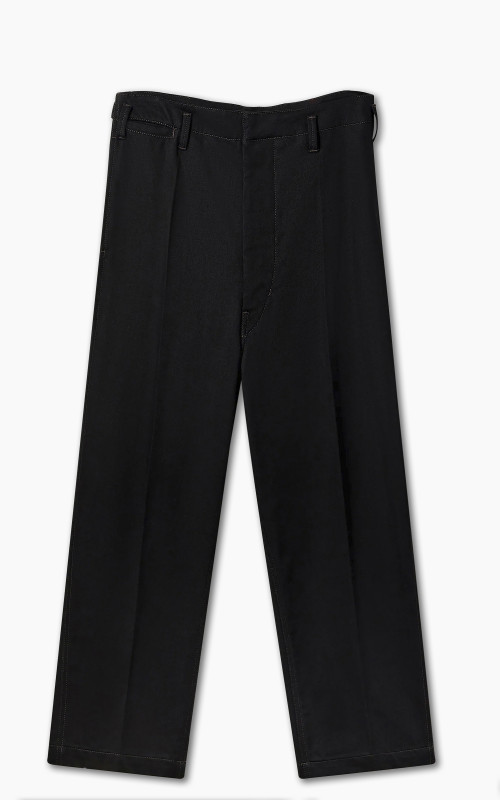 Lemaire Maxi Chino Heavy Black Denim Black | Cultizm