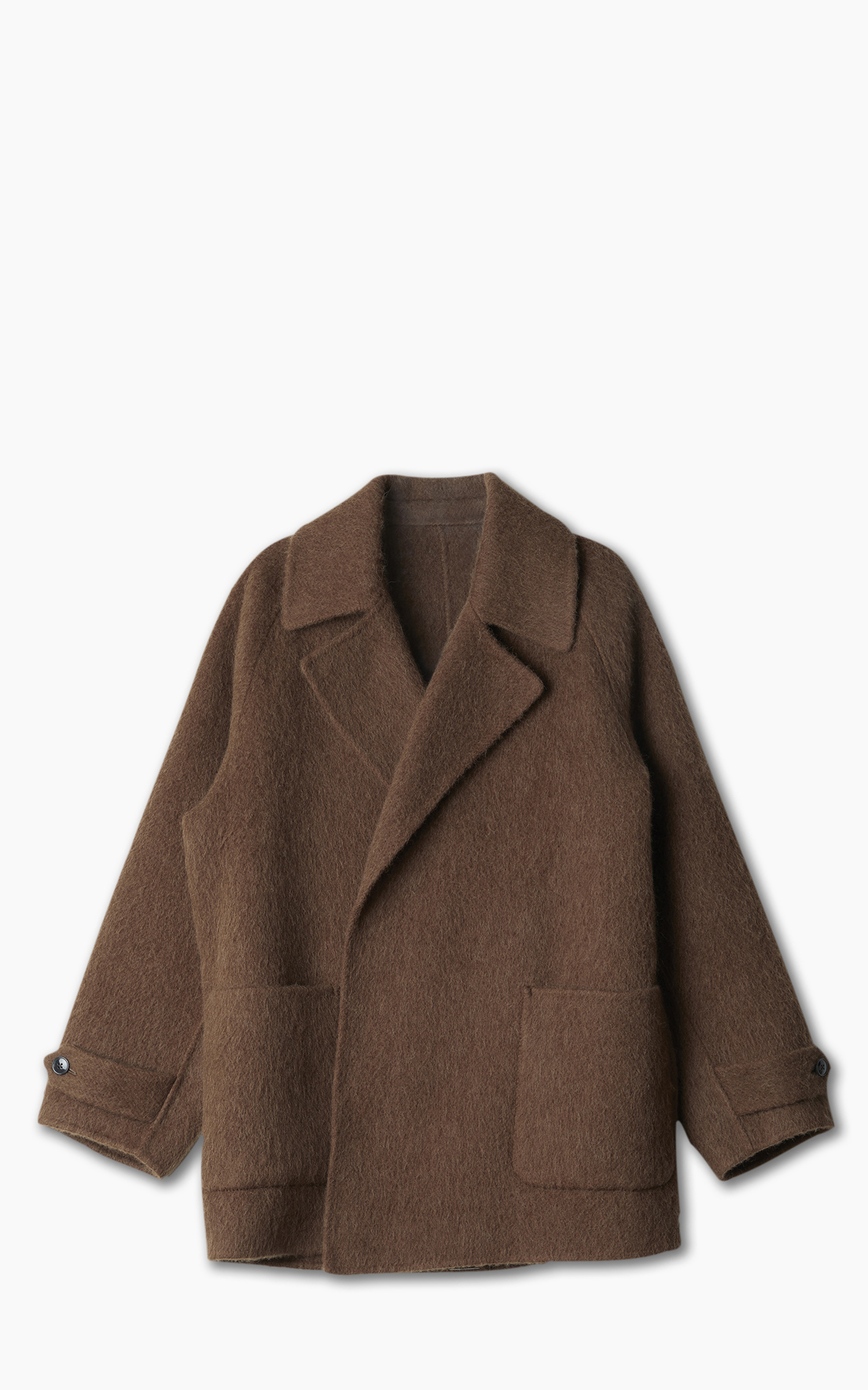 YLÈVE Wool Alpaca Reversible Coat Tobacco | Cultizm