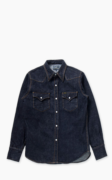 Studio D&#039;Artisan D5571 14oz Selvedge Denim Western Shirt One Wash Indigo