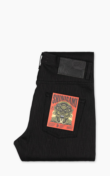 Naked &amp; Famous Denim Easy Guy Shinigami Selvedge Black 18oz