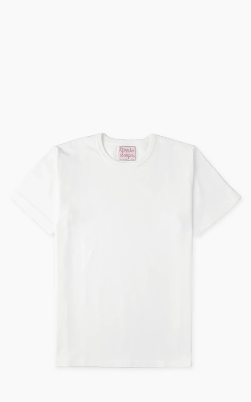 Wonder Looper Double Heavyweight Crewneck T-Shirt White