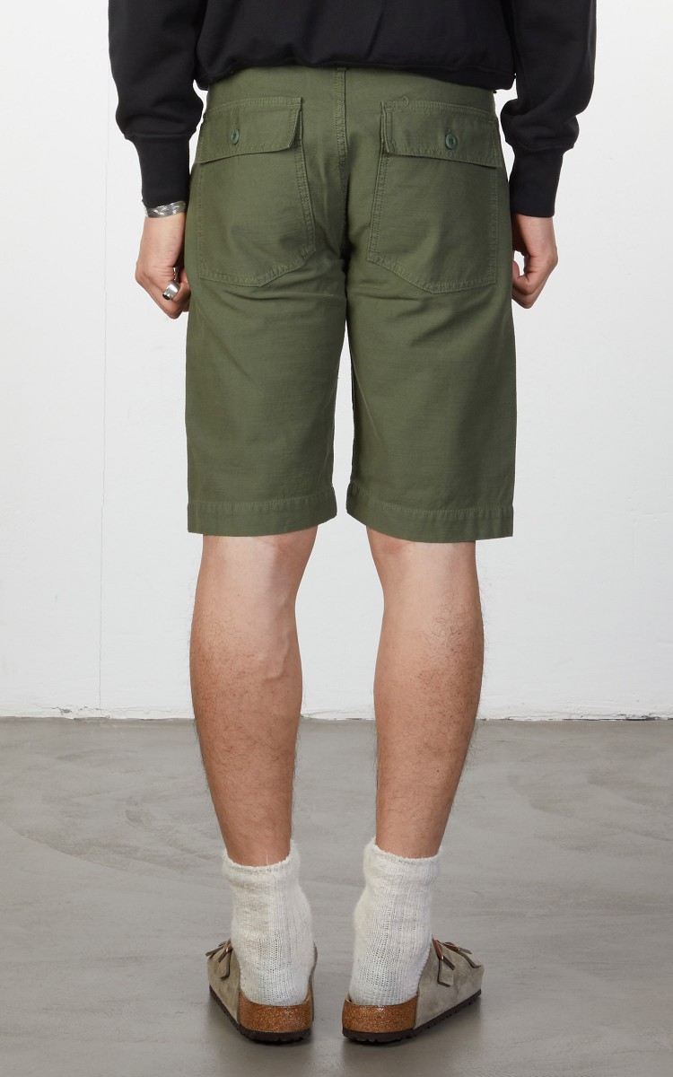 Tellason Fatigue Shorts Sateen Olive | Cultizm