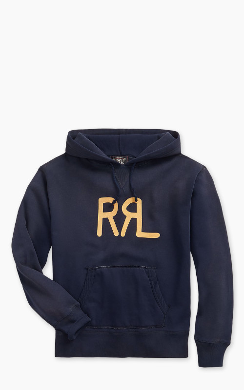 RRL Ranch Logo Hoodie Faded Navy