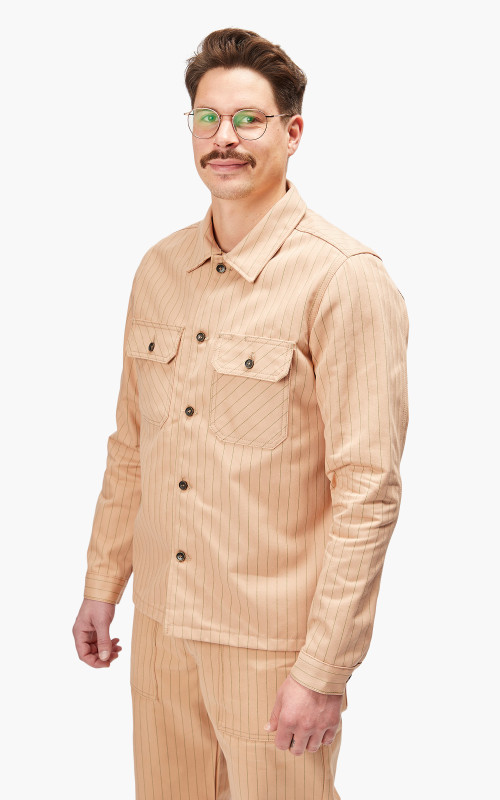 Naked Famous Denim Work Shirt Repro Workwear Twill Peach Cultizm