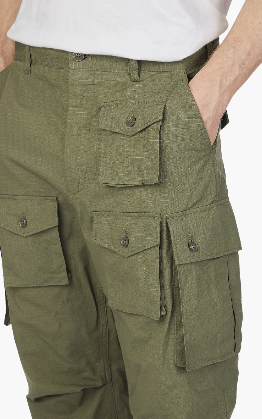 Engineered Garments FA Pant Cotton Ripstop Olive | Cultizm