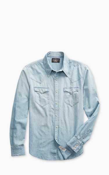 RRL Buffalo Western Shirt Chambray Davey Wash