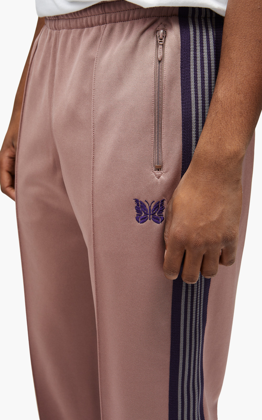 Needles Track Pant Poly Smooth Taupe | Cultizm