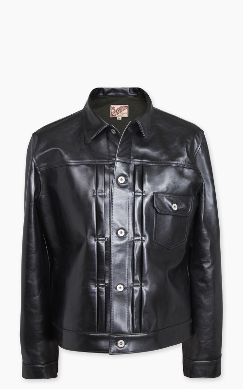 Y'2 Leather LB-140 Horsehide Aniline Type I Leather Jacket Black