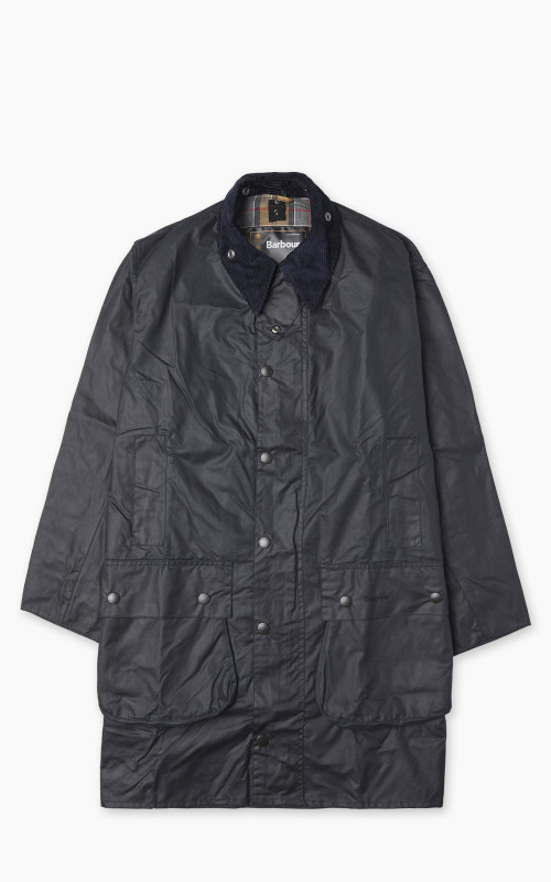 Barbour Border Wax Jacket Navy