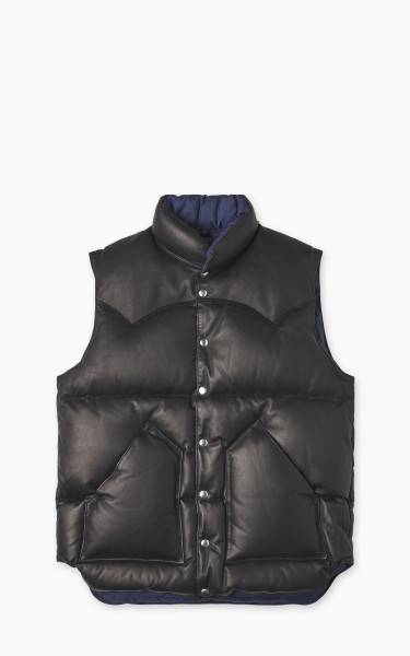 Kaptain Sunshine x Rocky Mountain Featherbed Leather Down Vest Black