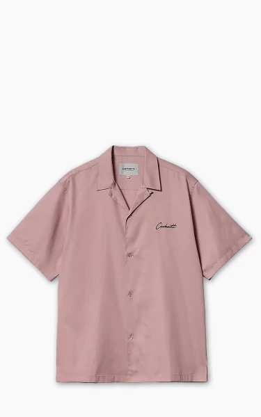 Carhartt WIP S/S Delray Shirt Glassy Pink/Black