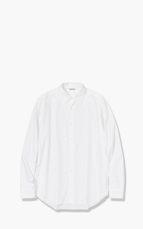 Auralee Washed Finx Twill Shirt White A22SS01TN-White