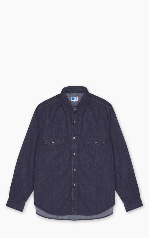 Japan Blue JBLS1043 Cote d’Ivoire Cotton Selvedge Denim Western Shirt Indigo 8oz