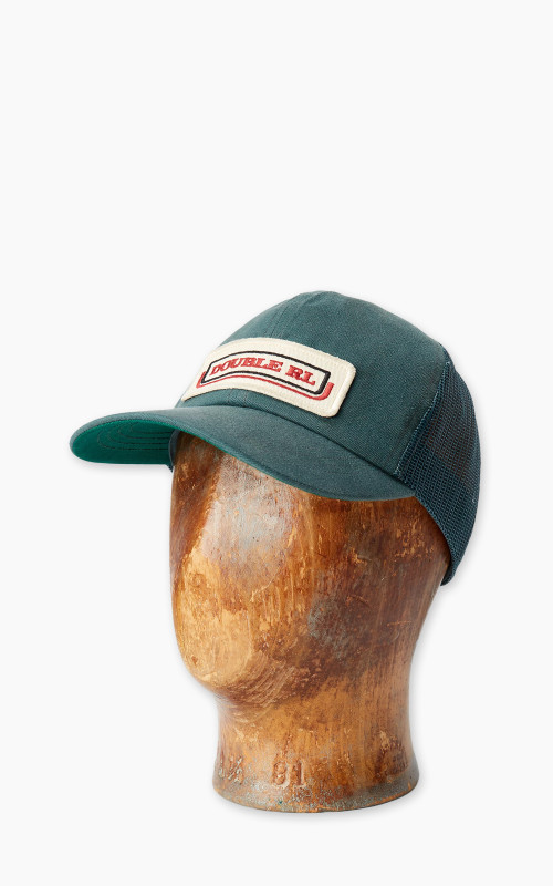 RRL Denim Mesh Trucker Cap Gas Station Green