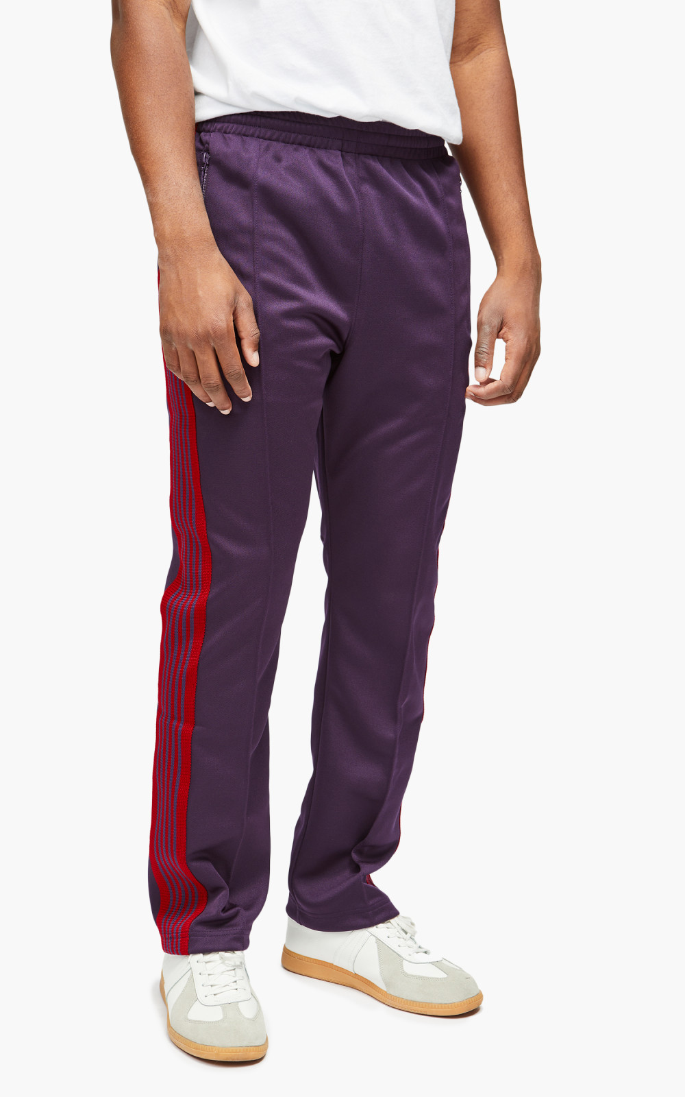 Needles Narrow Track Pant Poly Smooth Dark Purple | Cultizm