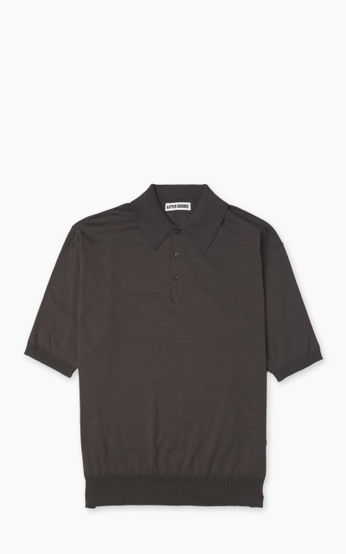 Kaptain Sunshine Cotton Knit Polo Shirt Brown