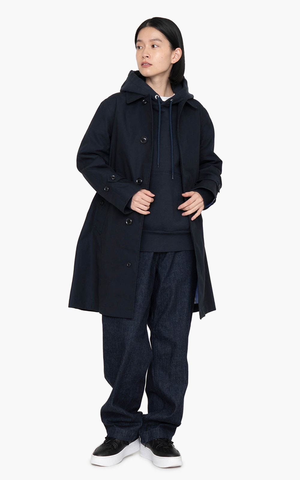 Nanamica GORE-TEX Soutien Collar Coat Dark Navy | Cultizm