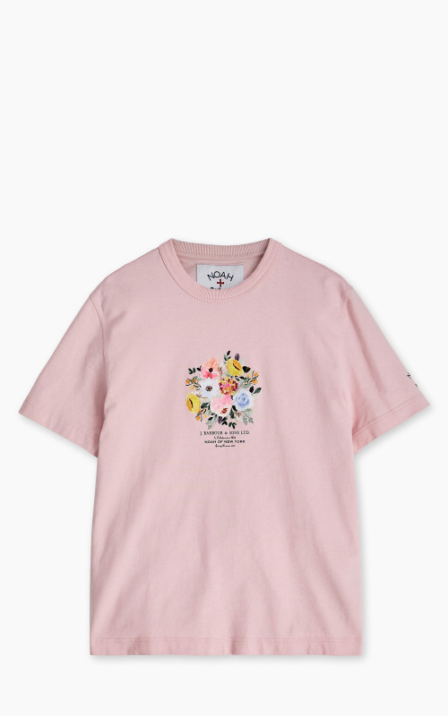 Barbour x NOAH Floral T-Shirt Chalk Pink