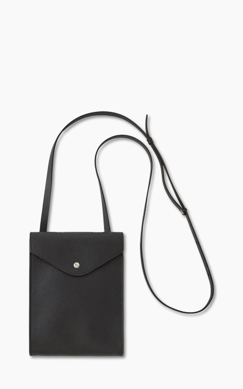 Lemaire Enveloppe With Strap Soft Grained Leather Dark Chocolate