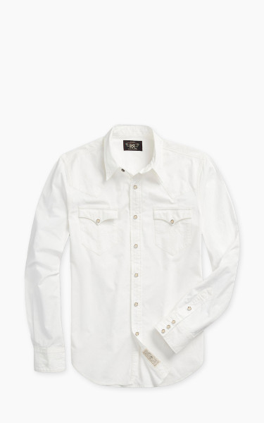 RRL Buffalo Western Shirt Poplin White